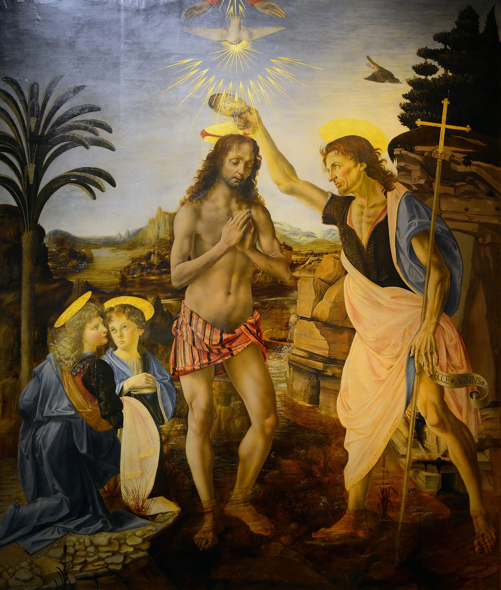 Five Paintings That Explain Da Vinci S Creativity The Aspen Institute   The Baptism Of Christ Verrocchio  Leonardo 