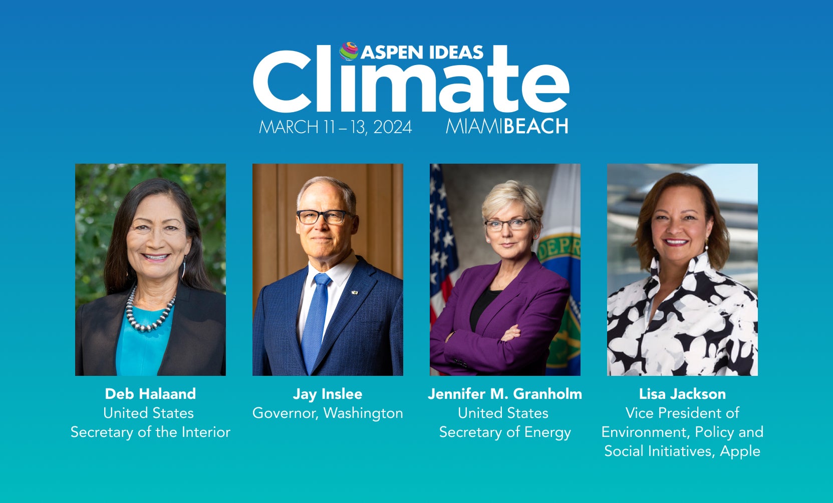 Aspen Ideas Climate 2024 Adds US Interior Secretary Deb Haaland, US