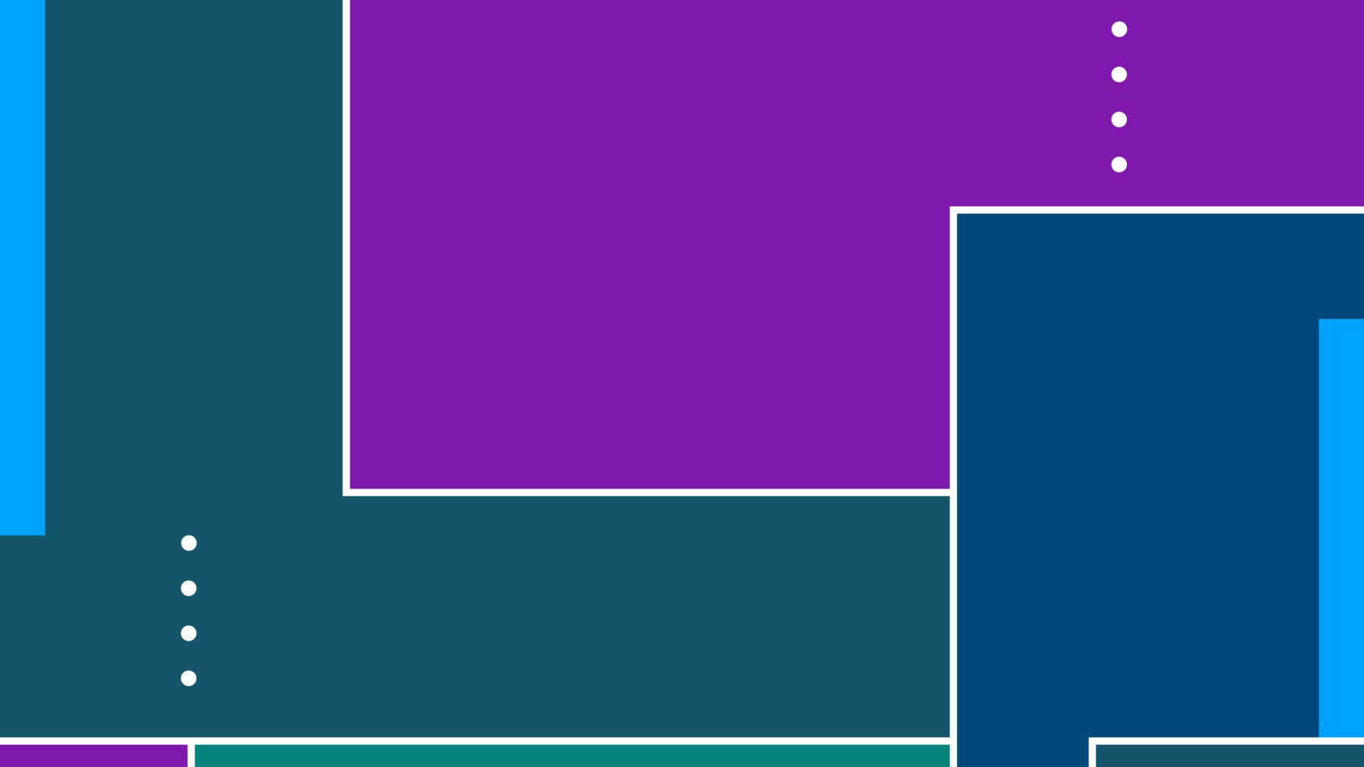 A geometric pattern of overlapping squares in shades of blue, purple, and teal.