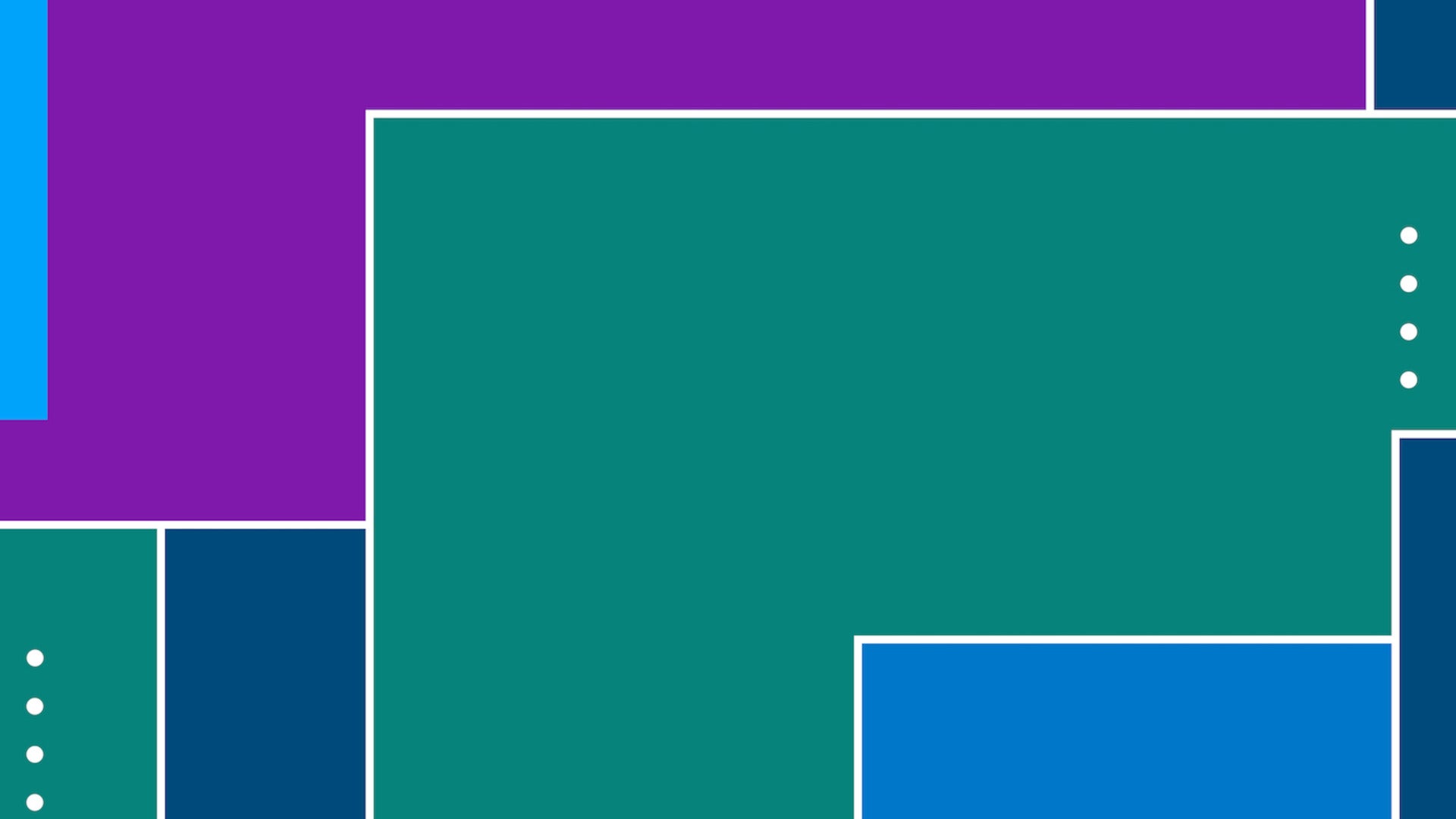 An abstract geometric illustration in purple, teal, and blue.