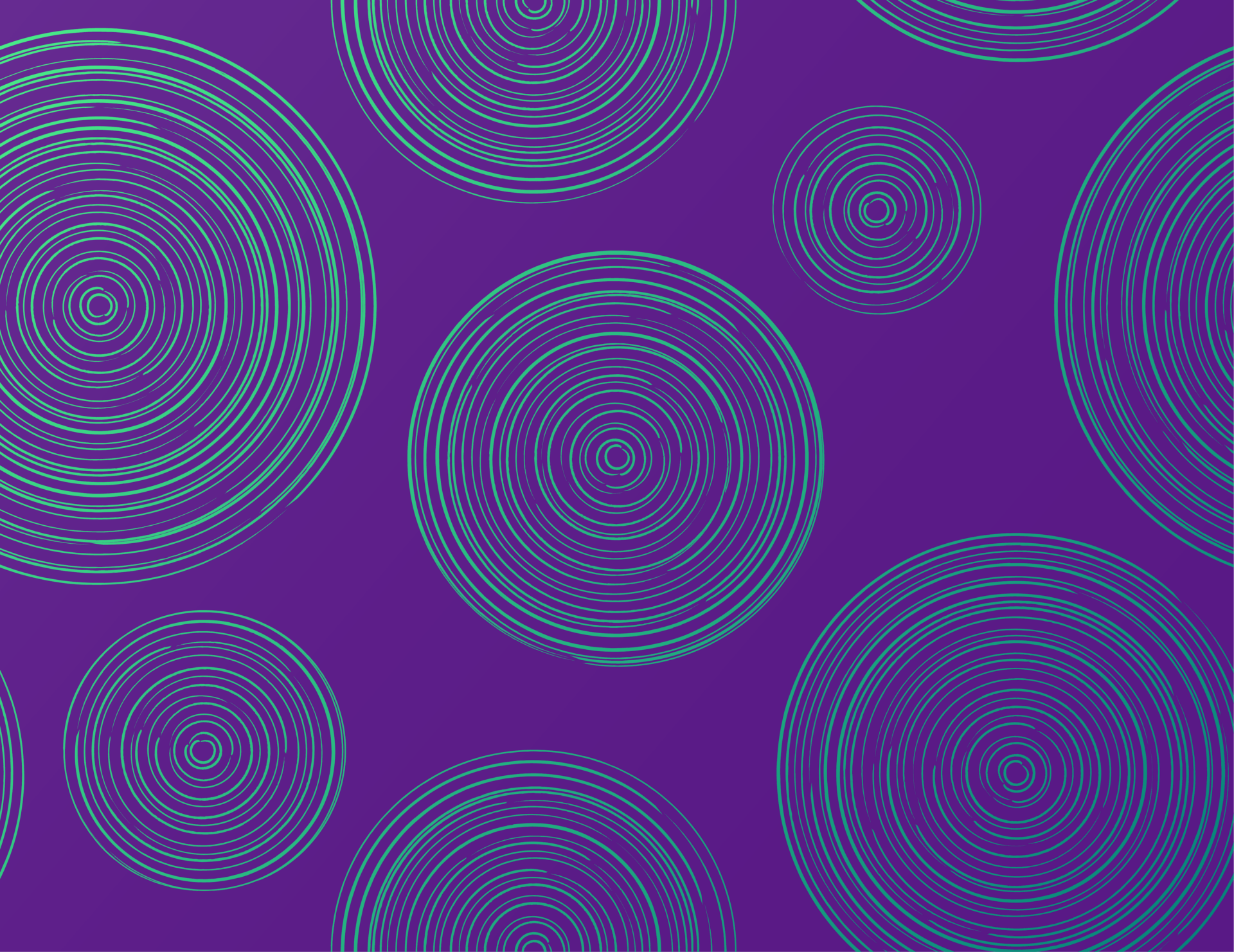 An illustration of green whorls on a purple background.