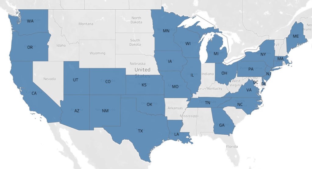 Aspen FSP's public benefits working groups were attended by almost 400 people from politically and geographically diverse state governments, leading nonprofits, and the federal government. Staff from 29 states and D.C. participated. 