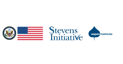 State Department, Stevens Initiative, Aspen Institute logos